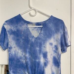 Marshalls Blue Tie-Dye Short Sleeve Top